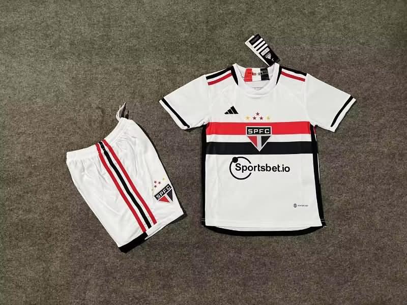 Sao Paulo 2023 Kids Home Soccer Jersey And Shorts