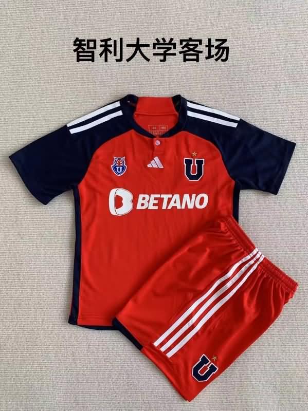 Universidad Chile 2023 Kids Away Soccer Jersey And Shorts