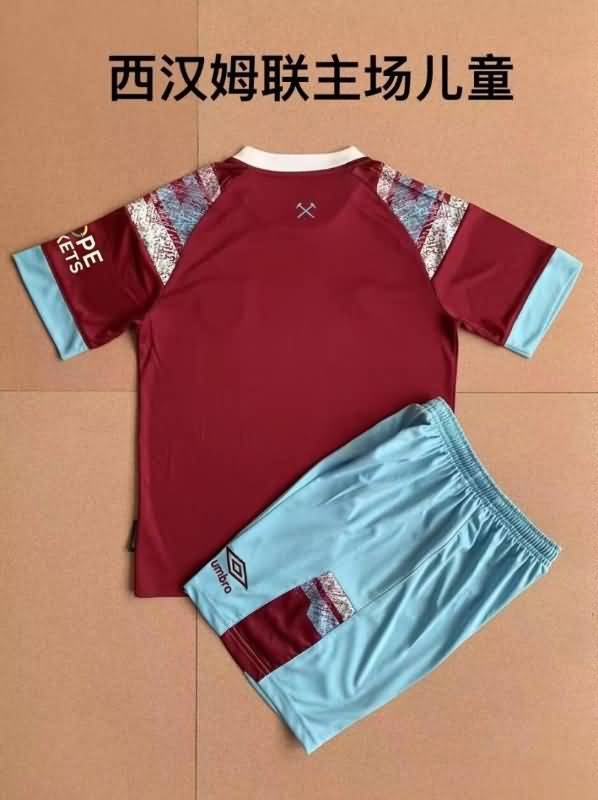 West Ham 22/23 Kids Home Soccer Jersey And Shorts
