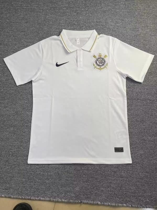 AAA(Thailand) Corinthians 2023 White Polo Soccer T-Shirt