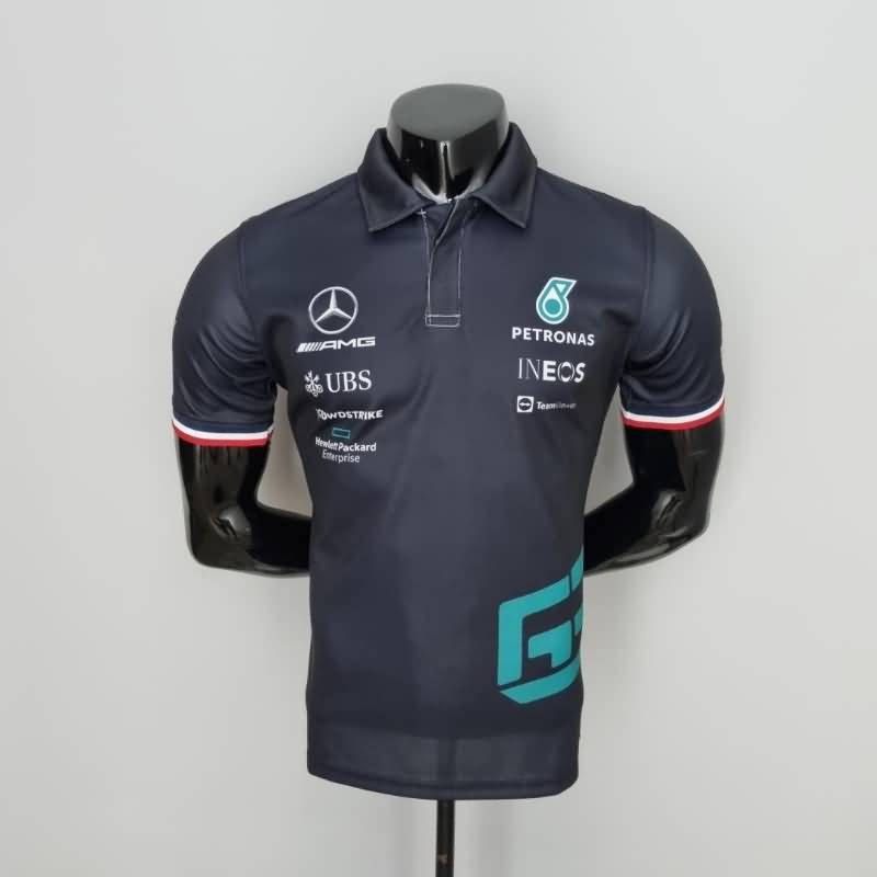 AAA(Thailand) Mercedes 2022 Black Polo Soccer T-Shirt