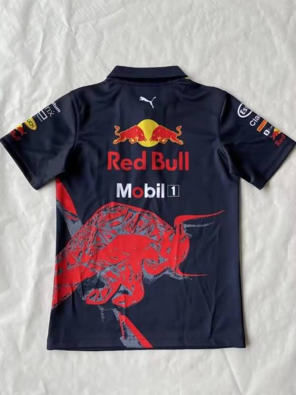 AAA(Thailand) Red Bull 2022 Dark Blue Polo Soccer T-Shirt 03