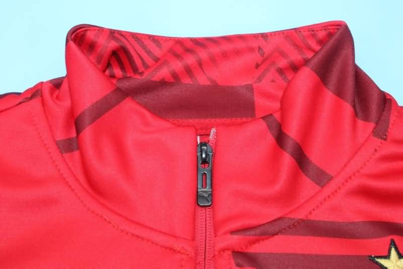 AAA(Thailand) AC Milan 22/23 Red Soccer Tracksuit
