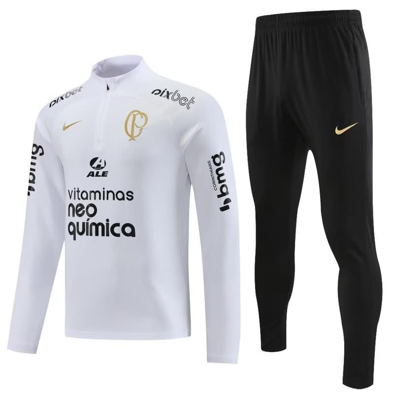 AAA(Thailand) Corinthians 2023 White Soccer Tracksuit 03