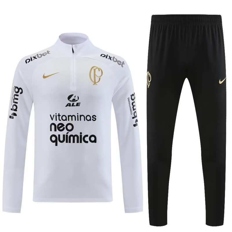 AAA(Thailand) Corinthians 2023 White Soccer Tracksuit 03
