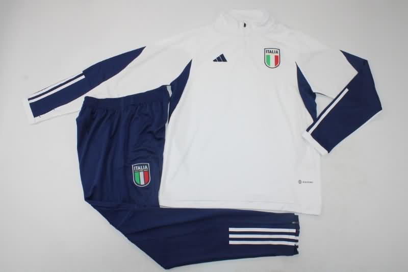 AAA(Thailand) Italy 2023 White Soccer Tracksuit 02