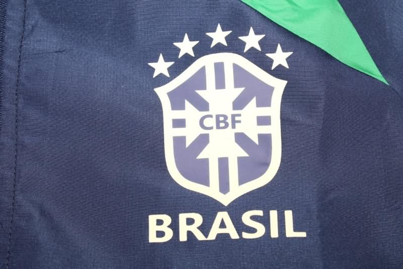 AAA(Thailand) Brazil 2022 Dark Blue Soccer Windbreaker