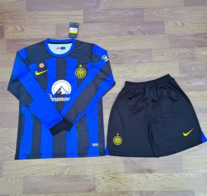 Inter Milan 23/24 Home Long Sleeve Soccer Jersey