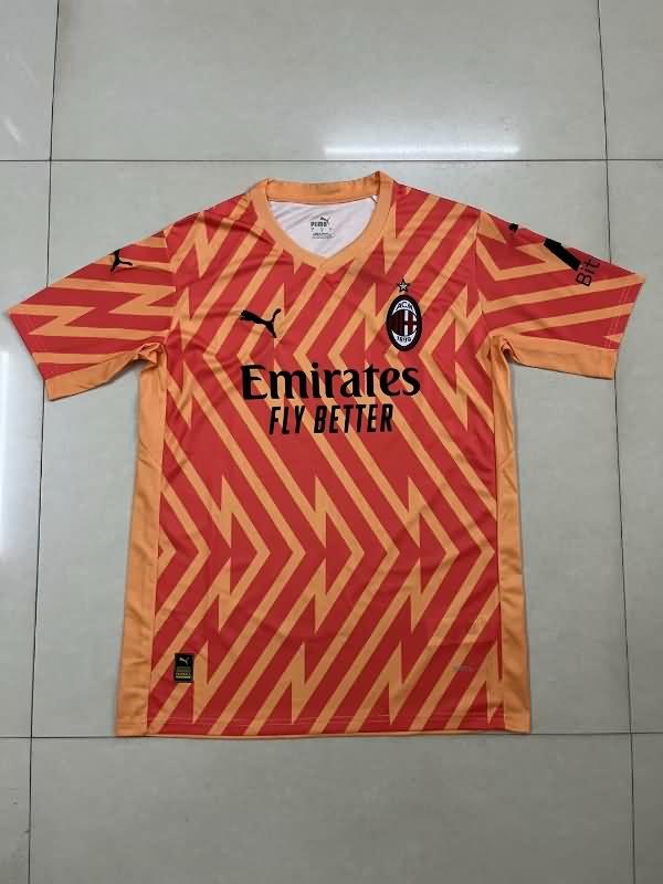 AAA(Thailand) AC Milan 23/24 Goalkeeper Orange Soccer Jersey