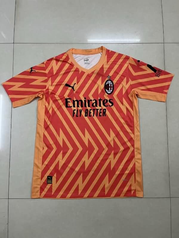 AAA(Thailand) AC Milan 23/24 Goalkeeper Orange Soccer Jersey