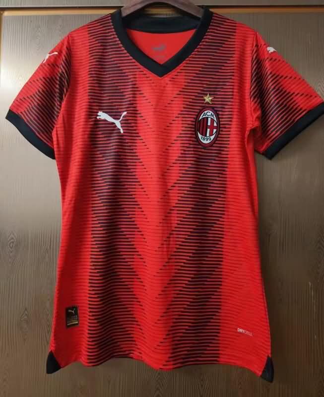 AAA(Thailand) AC Milan 23/24 Home Woman Soccer Jersey