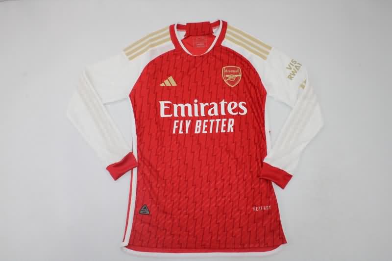 AAA(Thailand) Arsenal 23/24 Home Long Sleeve Soccer Jersey (Player)
