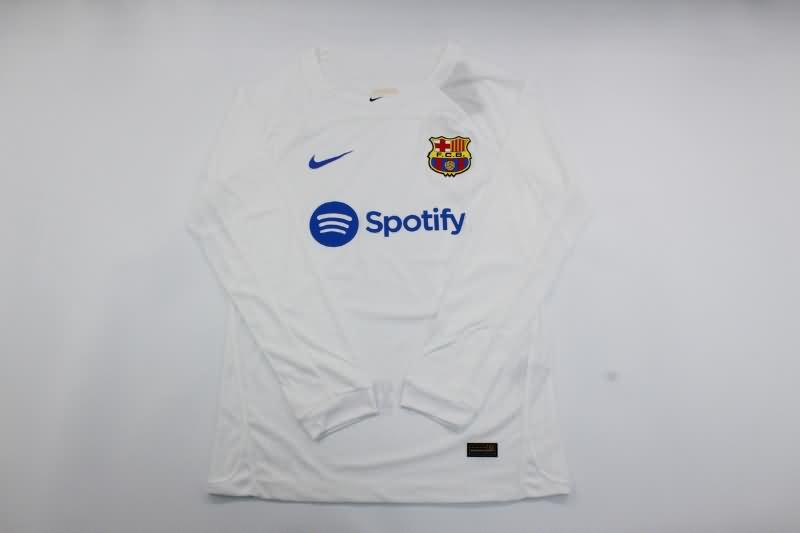AAA(Thailand) Barcelona 23/24 Away Long Sleeve Soccer Jersey (Player)
