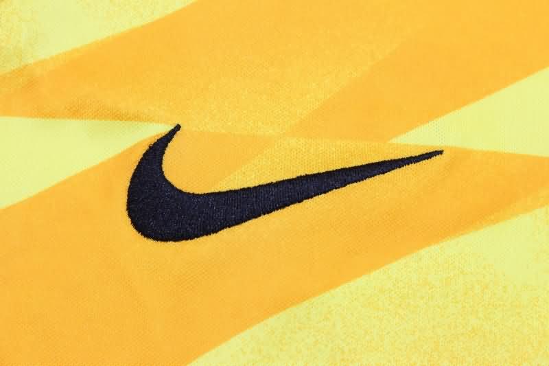 AAA(Thailand) Barcelona 23/24 Goalkeeper Yellow Long Sleeve Soccer Jersey