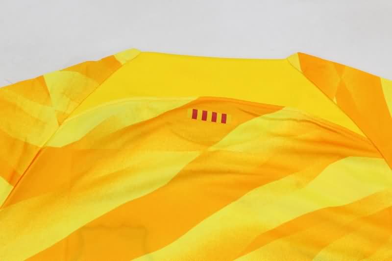 AAA(Thailand) Barcelona 23/24 Goalkeeper Yellow Long Sleeve Soccer Jersey