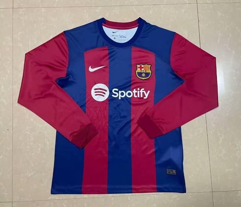 AAA(Thailand) Barcelona 23/24 Home Long Sleeve Soccer Jersey