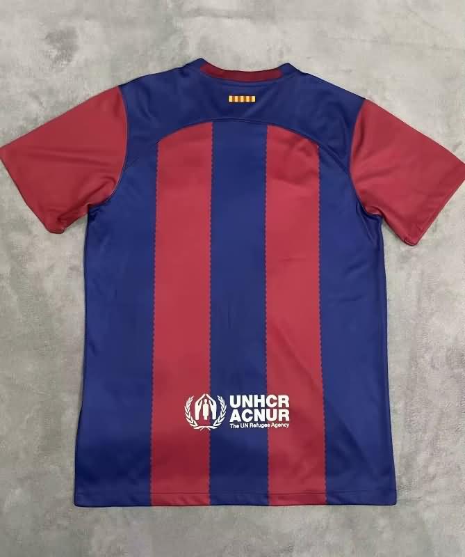 AAA(Thailand) Barcelona 23/24 Home Soccer Jersey Sponsor 02