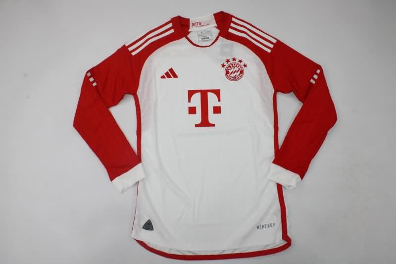 AAA(Thailand) Bayern Munich 23/24 Home Long Sleeve Soccer Jersey (Player)