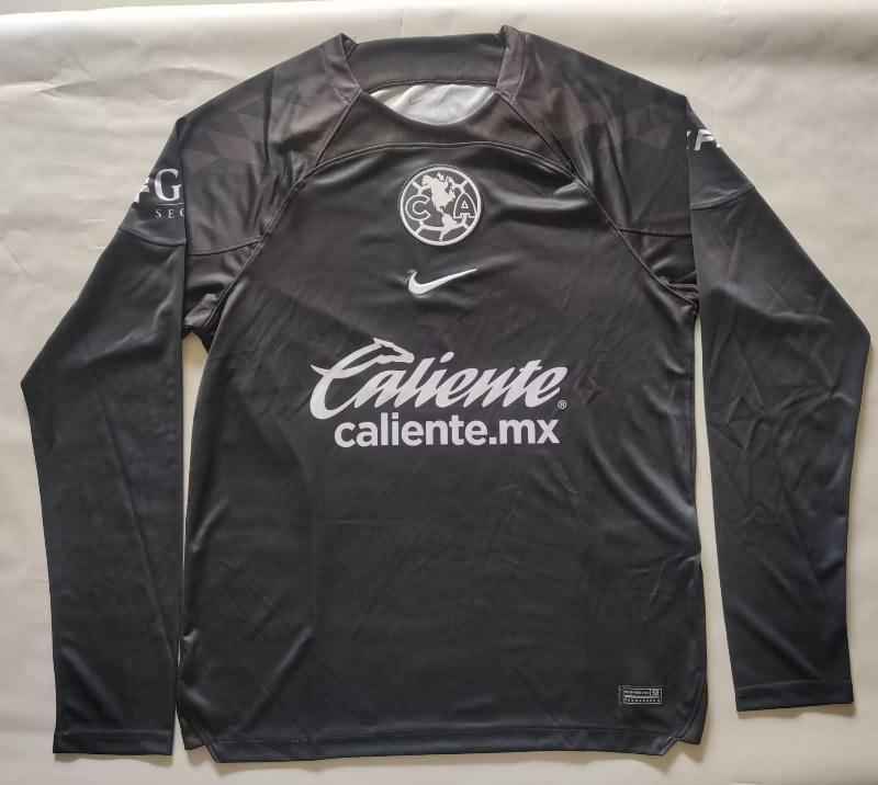 AAA(Thailand) Club America 23/24 Goalkeeper Black Long Sleeve Soccer Jersey