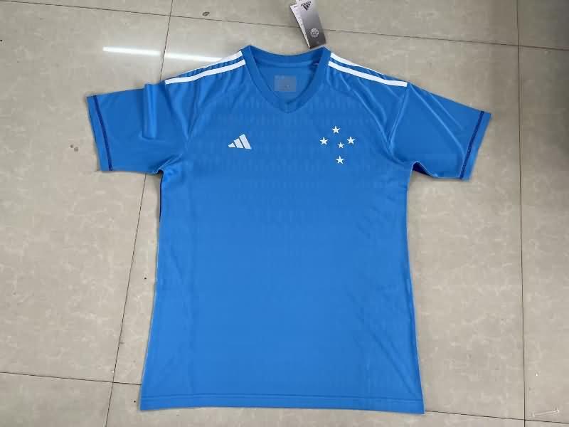 AAA(Thailand) Cruzeiro 2023 Goalkeeper Blue Soccer Jersey