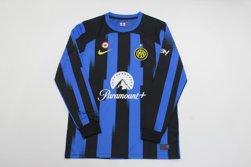 AAA(Thailand) Inter Milan 23/24 Home Long Sleeve Soccer Jersey