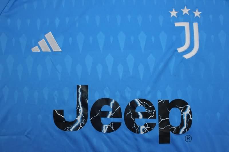 AAA(Thailand) Juventus 23/24 Goalkeeper Blue Long Sleeve Soccer Jersey