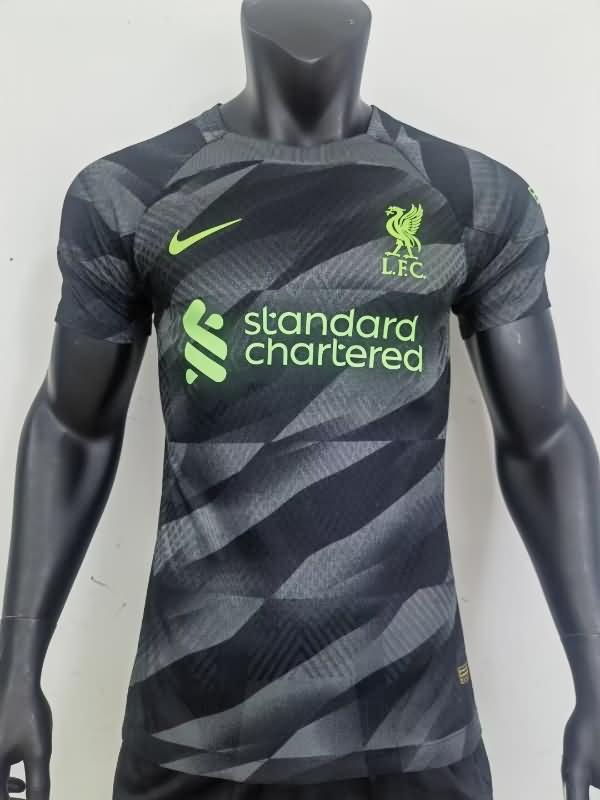 AAA(Thailand) Liverpool 23/24 Goalkeeper Black Soccer Jersey (Player) Leaked