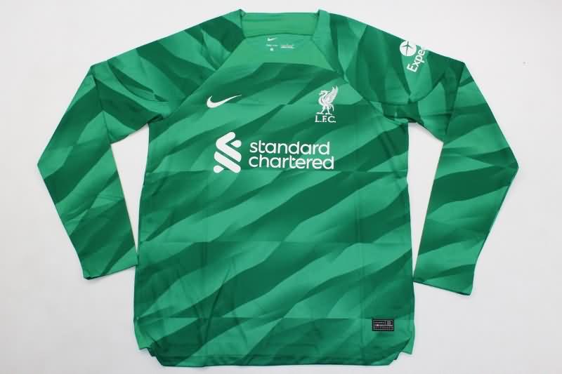 AAA(Thailand) Liverpool 23/24 Goalkeeper Green Long Sleeve Soccer Jersey