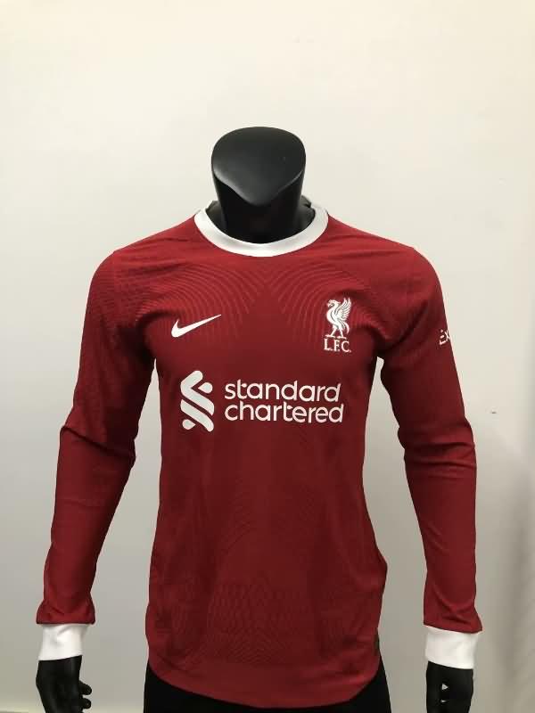 AAA(Thailand) Liverpool 23/24 Home Long Sleeve Soccer Jersey (Player)