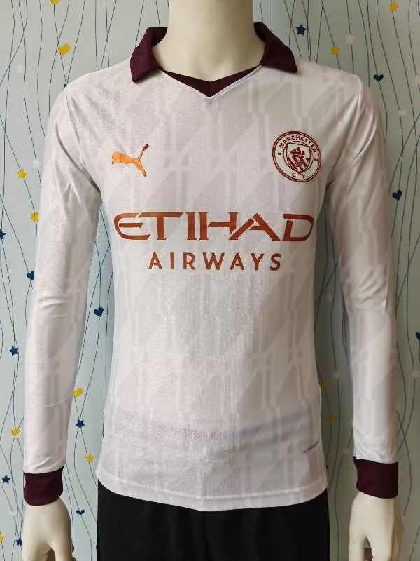 AAA(Thailand) Manchester City 23/24 Away Long Sleeve Soccer Jersey (Player)