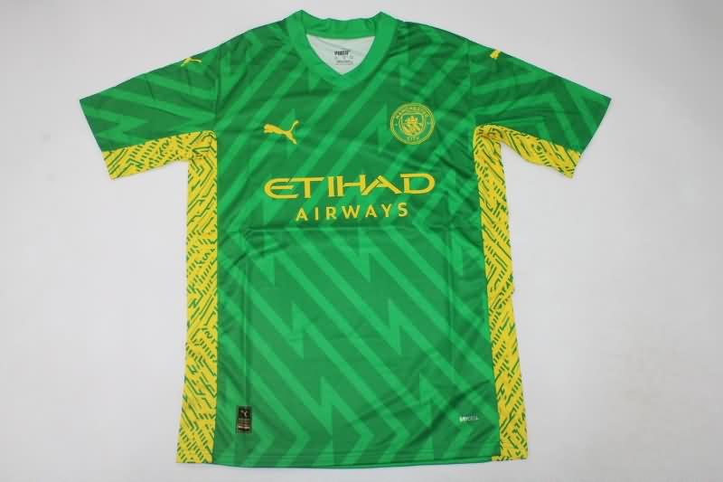 AAA(Thailand) Manchester City 23/24 Goalkeeper Green Soccer Jersey 02