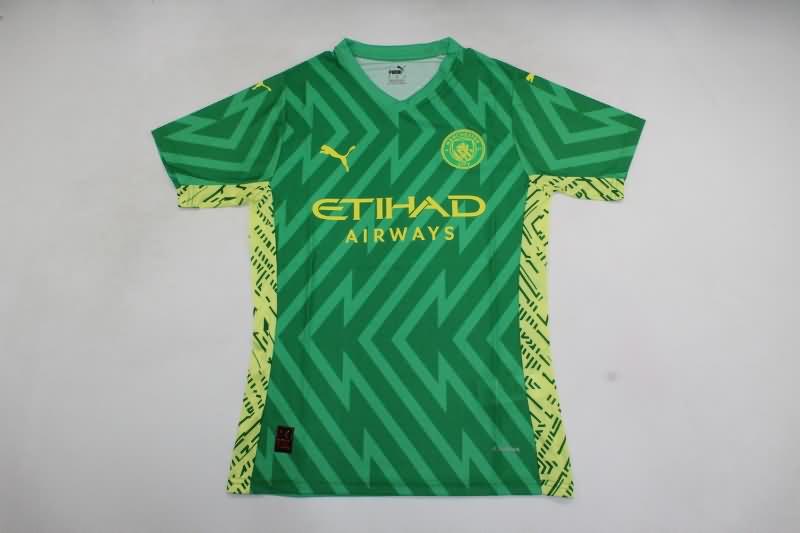 AAA(Thailand) Manchester City 23/24 Goalkeeper Green Soccer Jersey (Player) 02