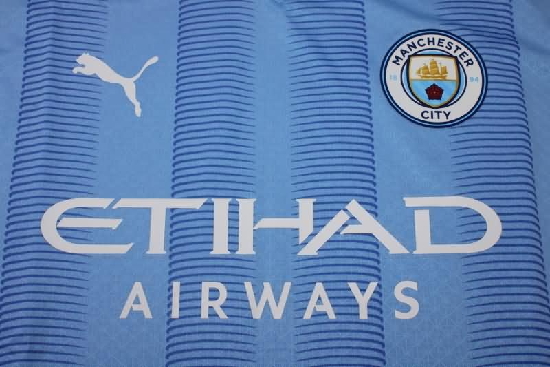 AAA(Thailand) Manchester City 23/24 Home Long Sleeve Soccer Jersey