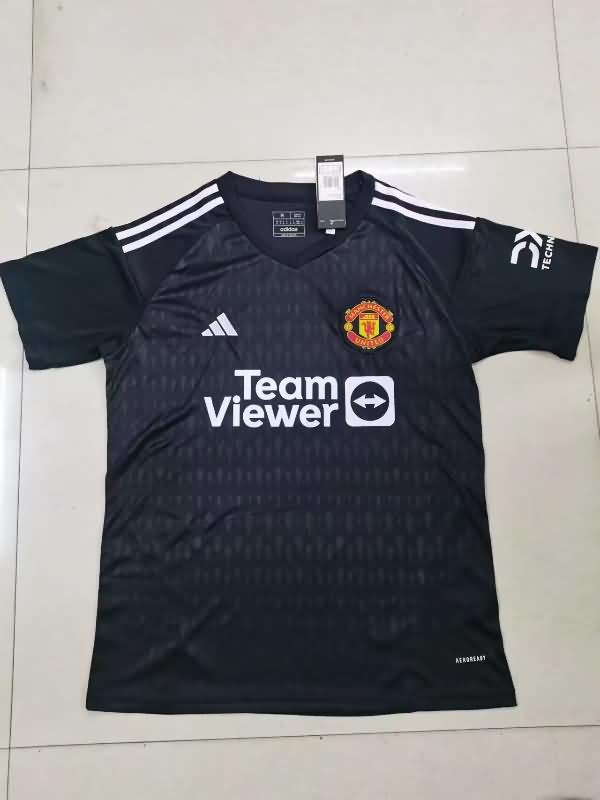 AAA(Thailand) Manchester United 23/24 Goalkeeper Black Soccer Jersey