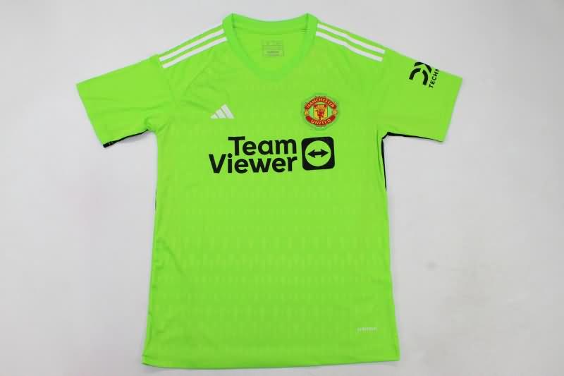 AAA(Thailand) Manchester United 23/24 Goalkeeper Green Soccer Jersey