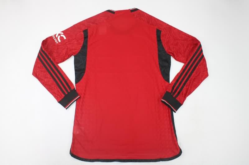 AAA(Thailand) Manchester United 23/24 Home Long Sleeve Soccer Jersey (Player)