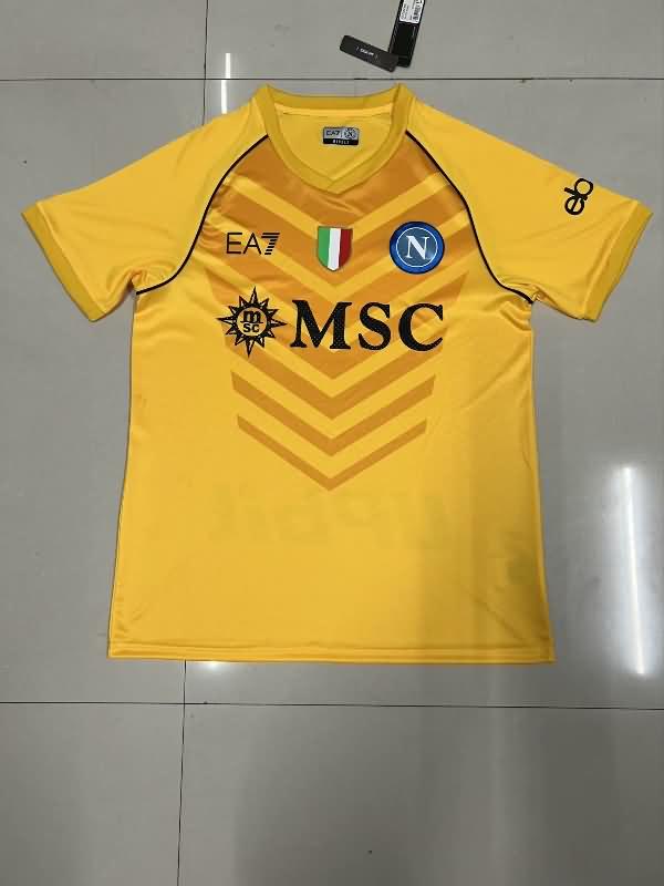 AAA(Thailand) Napoli 23/24 Goalkeeper Yellow Soccer Jersey