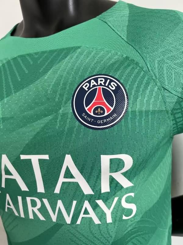 AAA(Thailand) Paris St German 23/24 Goalkeeper Green Long Soccer Jersey Leaked