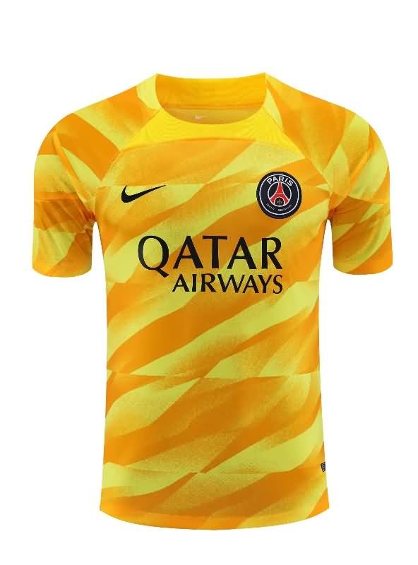 AAA(Thailand) Paris St German 23/24 Goalkeeper Yellow Soccer Jersey