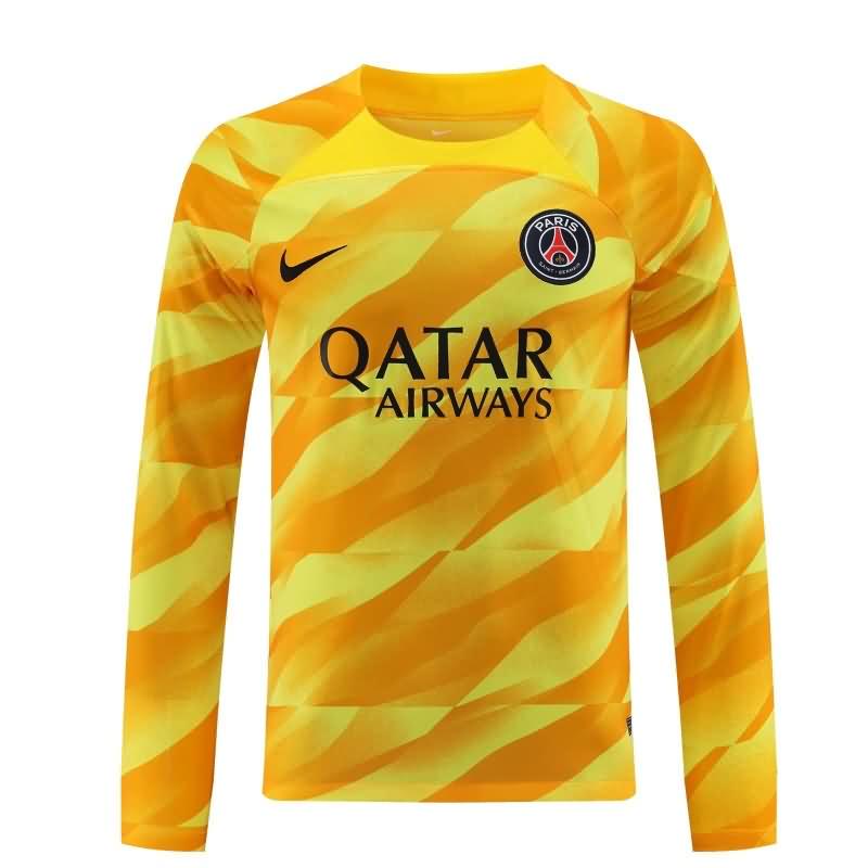 AAA(Thailand) Paris St German 23/24 Goalkeeper Yellow Long Soccer Jersey