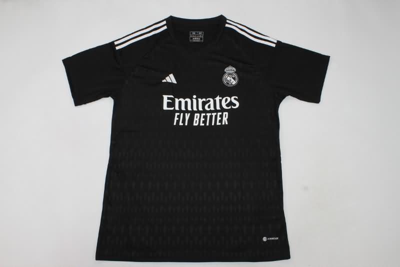 AAA(Thailand) Real Madrid 23/24 Goalkeeper Black Soccer Jersey