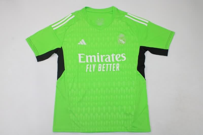 AAA(Thailand) Real Madrid 23/24 Goalkeeper Green Soccer Jersey