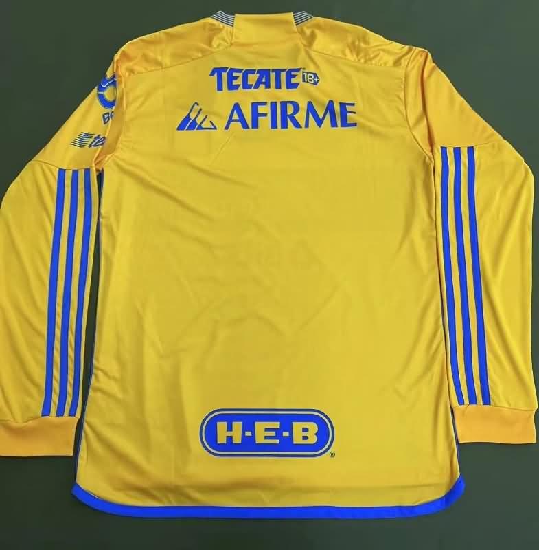 AAA(Thailand) Tigres Uanl 23/24 Home Long Sleeve Soccer Jersey