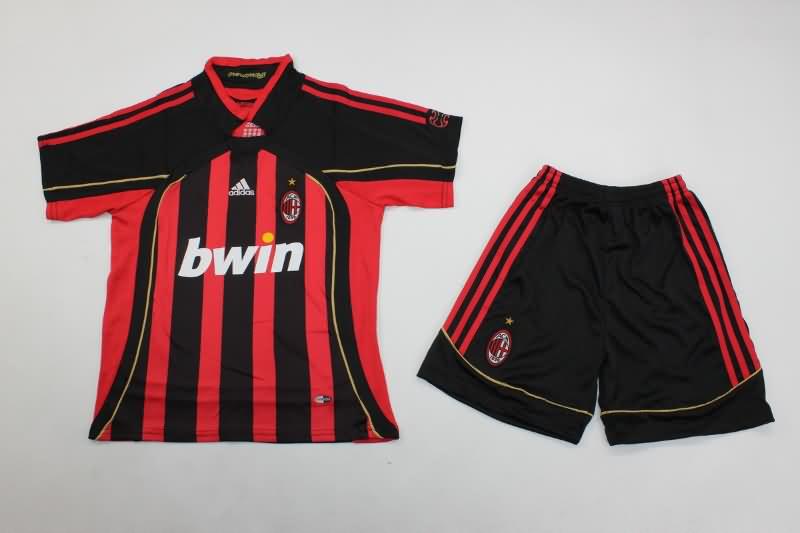 AC Milan 2006/07 Kids Home Soccer Jersey And Shorts