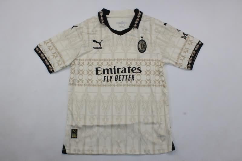 AC Milan 23/24 Kids Fourth White Soccer Jersey And Shorts