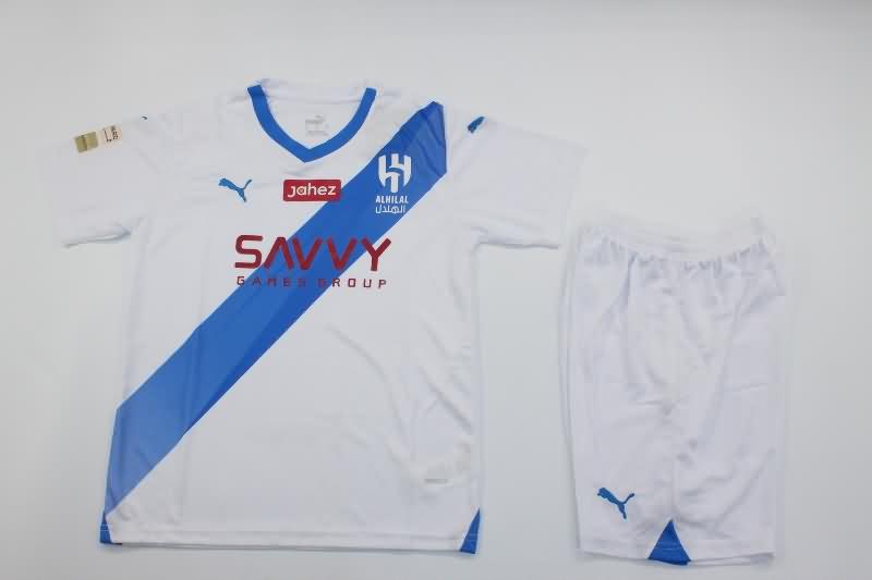 Al Hilal 23/24 Kids Away Soccer Jersey And Shorts