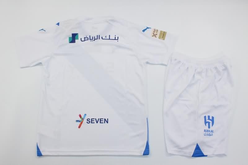 Al Hilal 23/24 Kids Away Soccer Jersey And Shorts