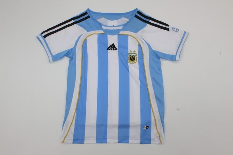 Argentina 2006 Kids Home Soccer Jersey And Shorts