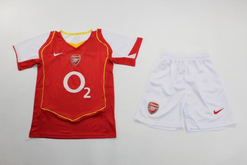 Arsenal 2004/05 Kids Home Soccer Jersey And Shorts