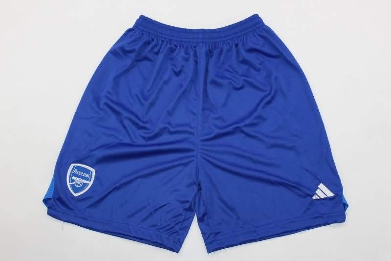 Arsenal 23/24 Kids Goalkeeper Blue Soccer Jersey And Shorts